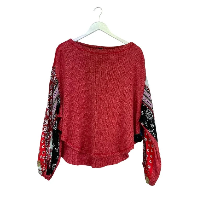 Warehouse Sale Top Long Sleeve By We The Free In Red, Size: S