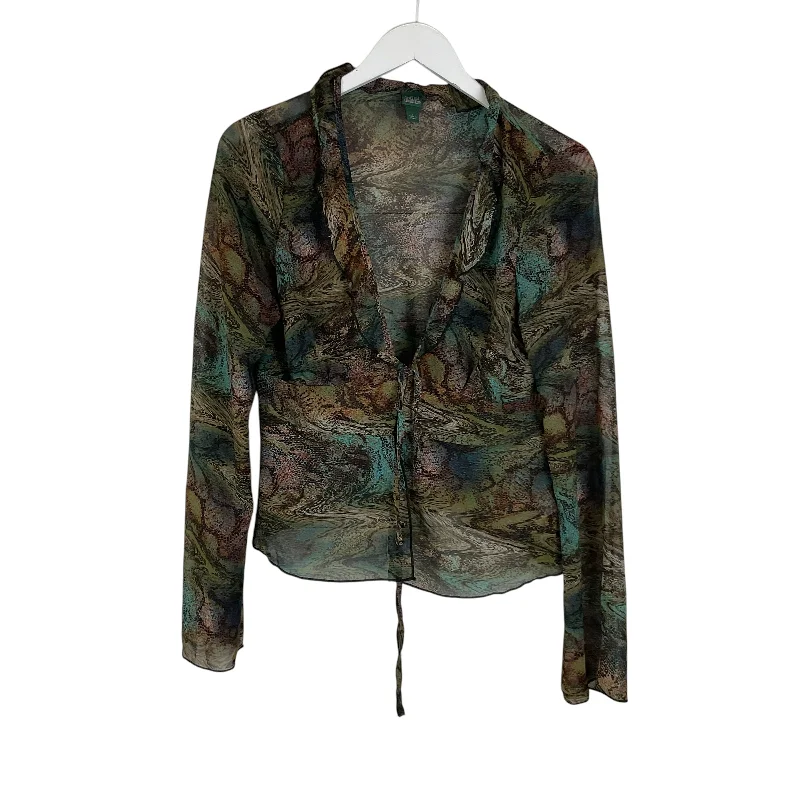 Mega Sale Top Long Sleeve By Wild Fable In Brown, Size: L