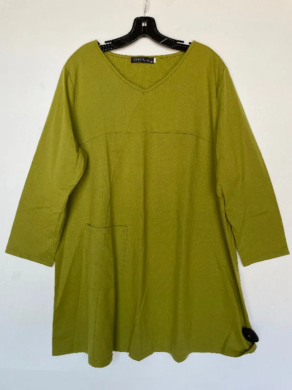 YEAR-End Clearance Top Long Sleeve By Zanzea In Green, Size: 3x