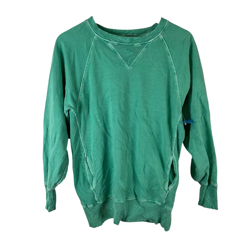 Today's Special Top Long Sleeve By Zenana Outfitters In Green, Size: S
