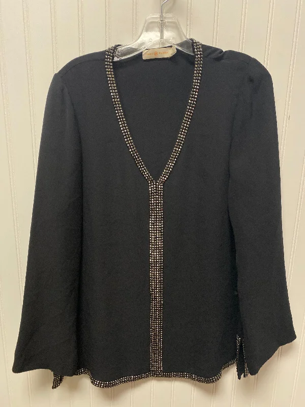 The Best Prices Top Long Sleeve Designer By Tory Burch In Black, Size: M