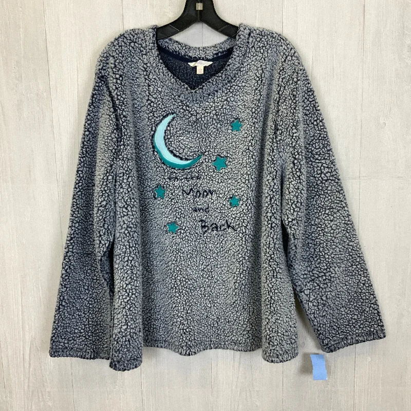 Discount Extravaganza Top Long Sleeve Fleece Pullover By Secret Treasures  Size: 3x