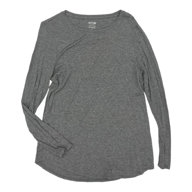 Massive Deals Top Ls Basic By Apt 9 In Grey, Size:M