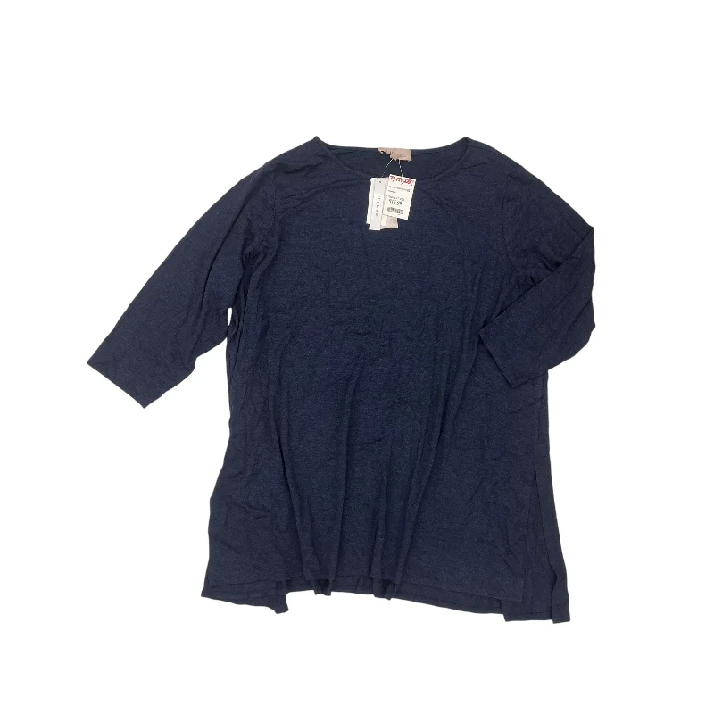 The Best Prices Top Ls Basic By Philosophy In Blue, Size:3X