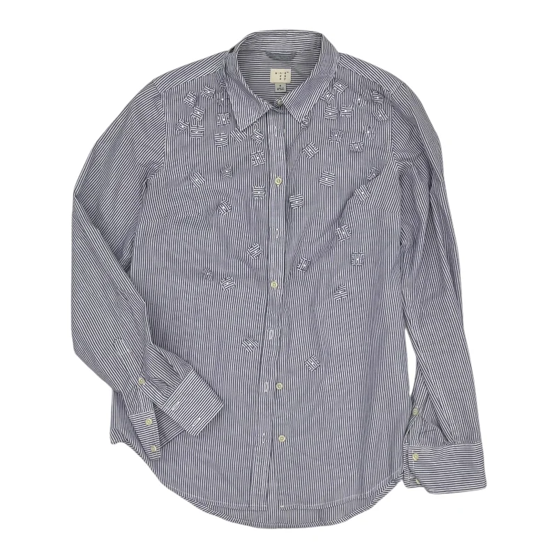 Online Exclusive Top Ls By A New Day In Blue & White, Size:S