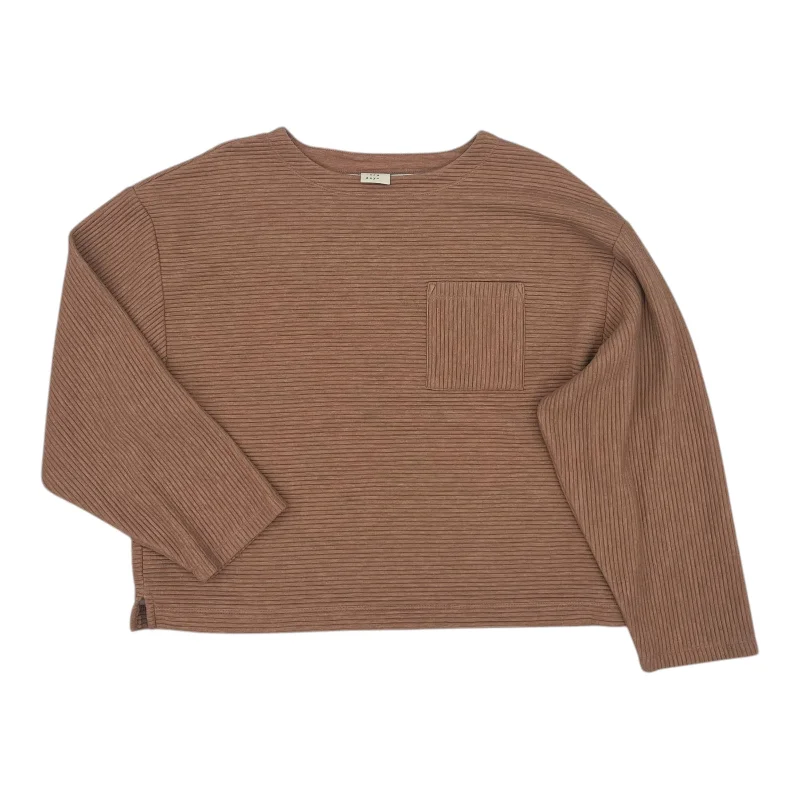 Special Savings Top Ls By A New Day In Tan, Size:S