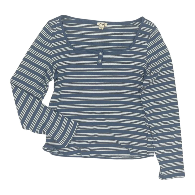 Limited Availability Top Ls By Ana In Blue, Size:Xl