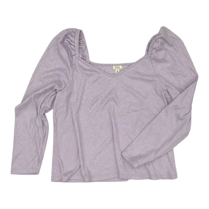 Can't Miss Top Ls By Ana In Purple, Size:2X