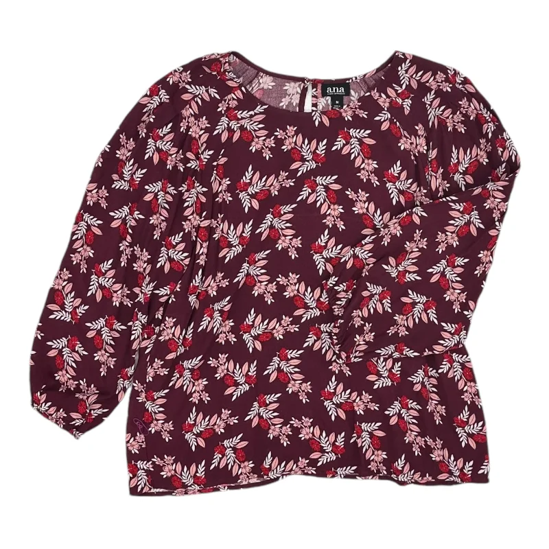 Savings Alert Top Ls By Ana In Red, Size:M