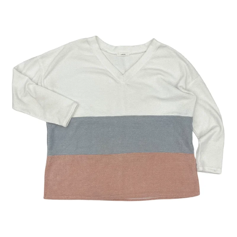 Today's Special Top Ls By Cherish In Grey & White, Size:L