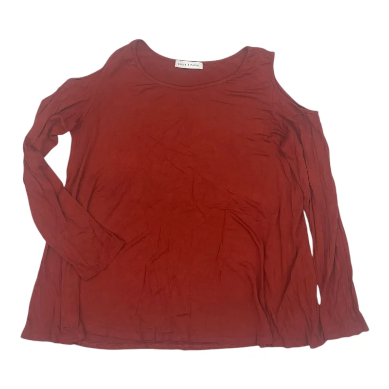 Special Savings Top Ls By Chris And Carol In Red, Size:L