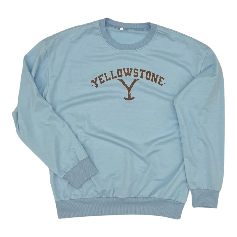 Final Clearance Top Ls By Cme In Blue, Size:2X