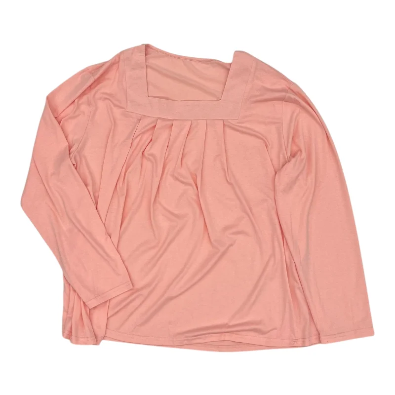 Instant Discount Top Ls By Cmf In Pink, Size:1X