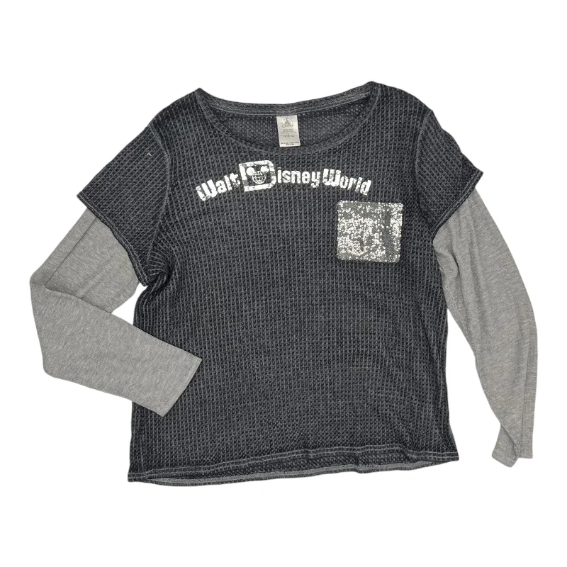 Special Offer Top Ls By Disney Store In Grey & Silver, Size:Xxl