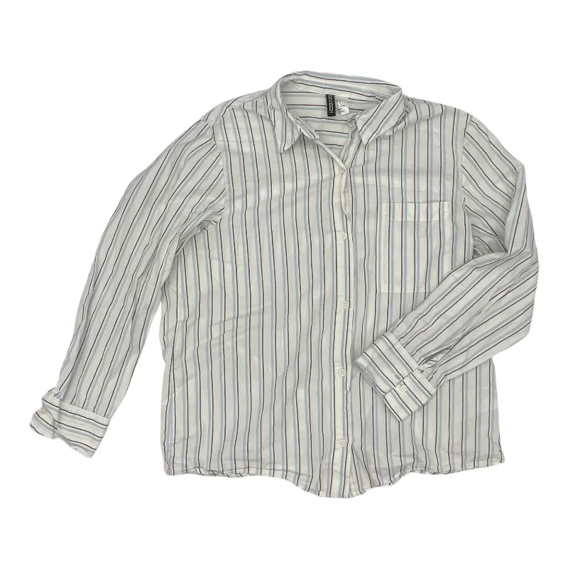 Seasonal Clearance Top Ls By Divided In Blue & White, Size:S