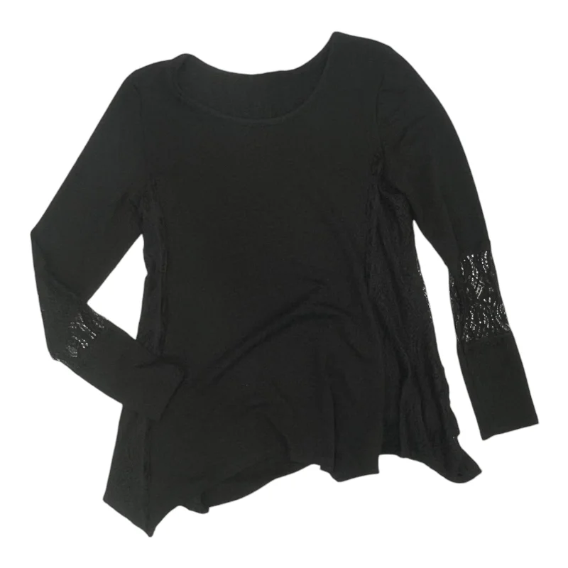 Weekend Deal Top Ls By Faded Glory In Black, Size:S