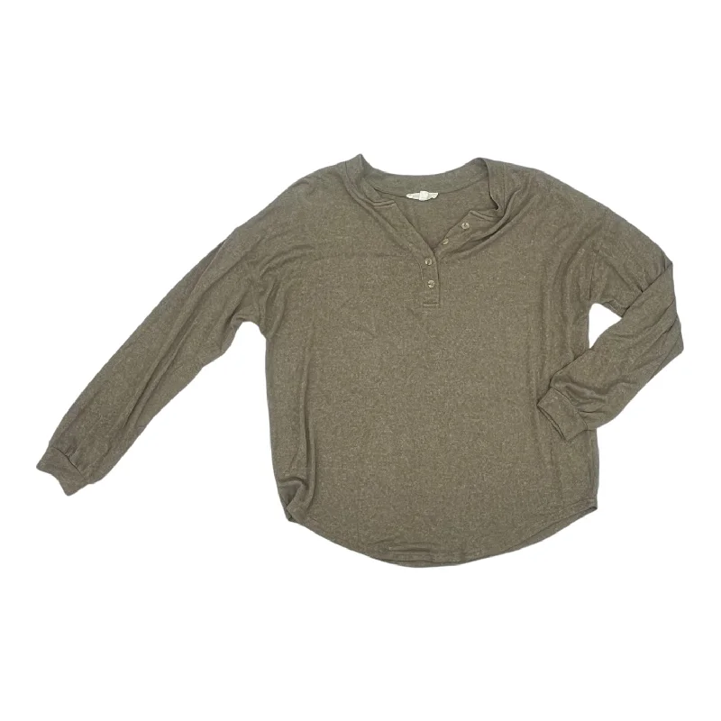 New Arrival Top Ls By Mine In Green, Size:M