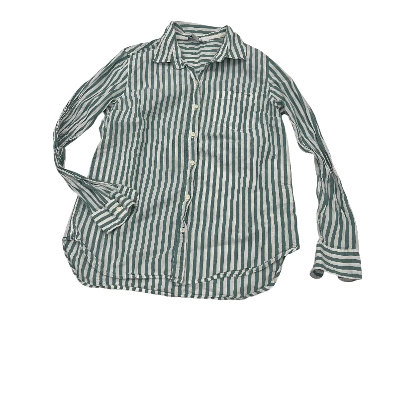 While Supplies Last TOP LS By OLD NAVY In GREEN & WHITE, Size:S