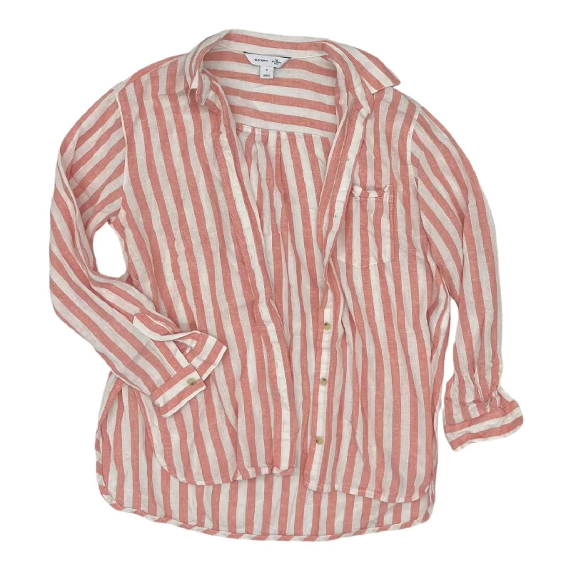 Exclusive Savings Top Ls By Old Navy In Pink & White, Size:S