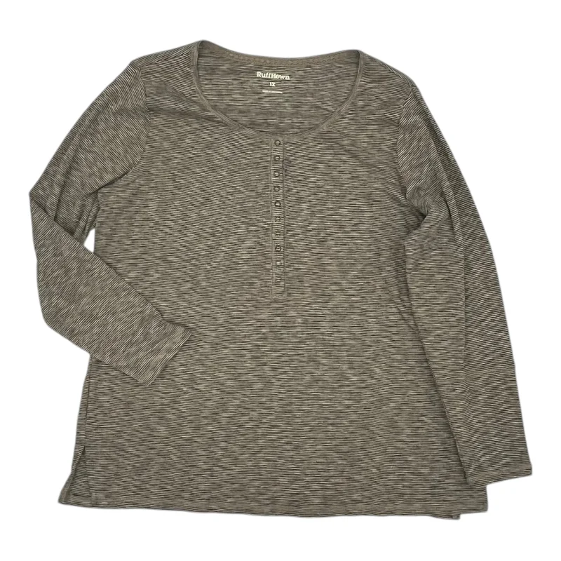 Deal Frenzy TOP LS by RUFF HEWN In TAN, Size: 1X