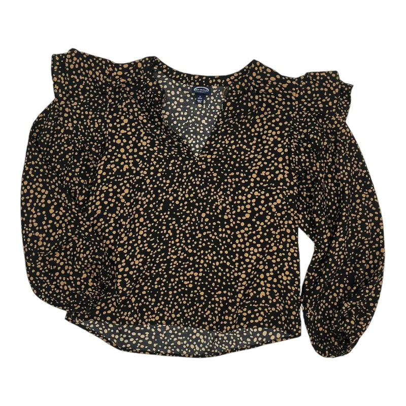 Price Rollback Top Ls By Scoop In Black & Tan, Size:S