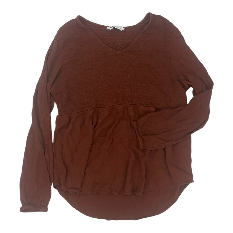 Season Finale Sale Top Ls By Sonoma In Brown, Size:Xl