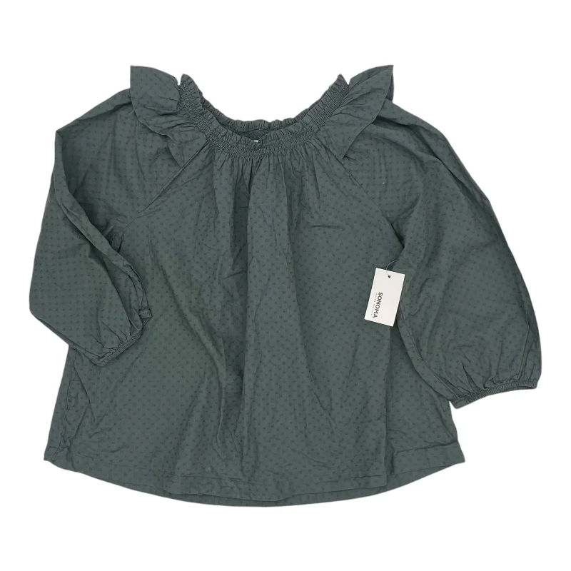 Bargain Blast Top Ls By Sonoma In Green, Size:Xl