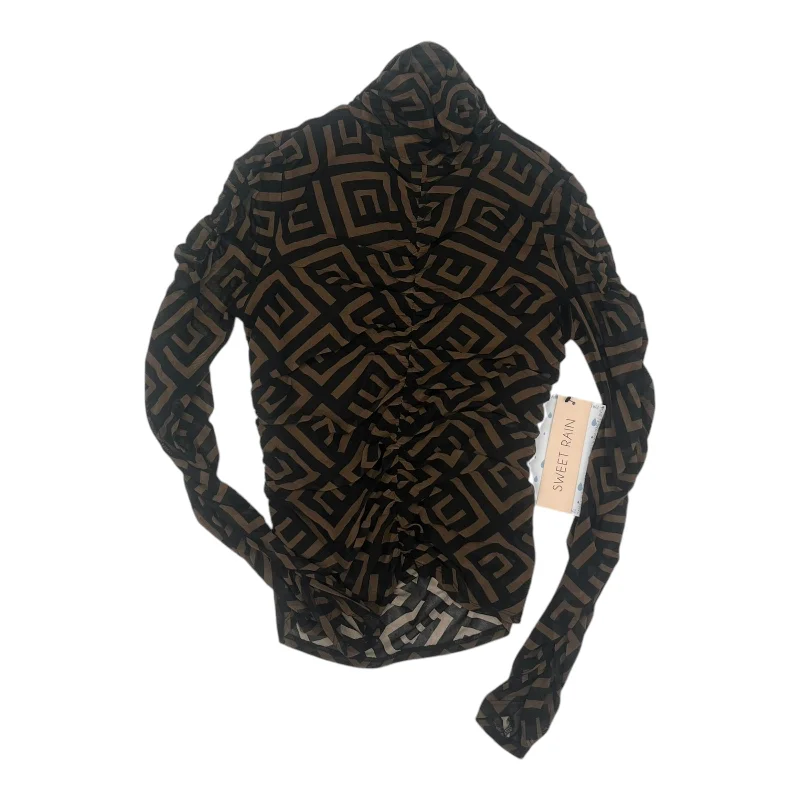 Deep Discounts Top Ls By Sweet Rain In Black & Brown, Size:L