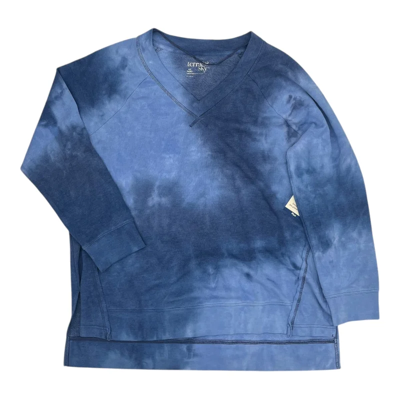 Take Advantage Top Ls By Terra & Sky In Blue, Size:Xl