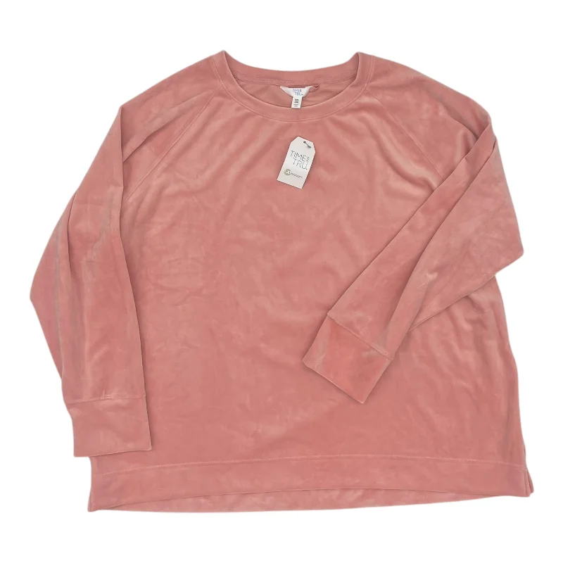 Final Sale Top Ls By Time And Tru In Pink, Size:Xxl