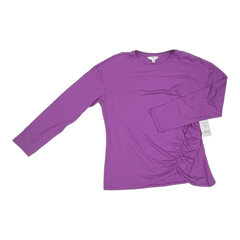 Loyalty Reward Top Ls By Time And Tru In Purple, Size:L