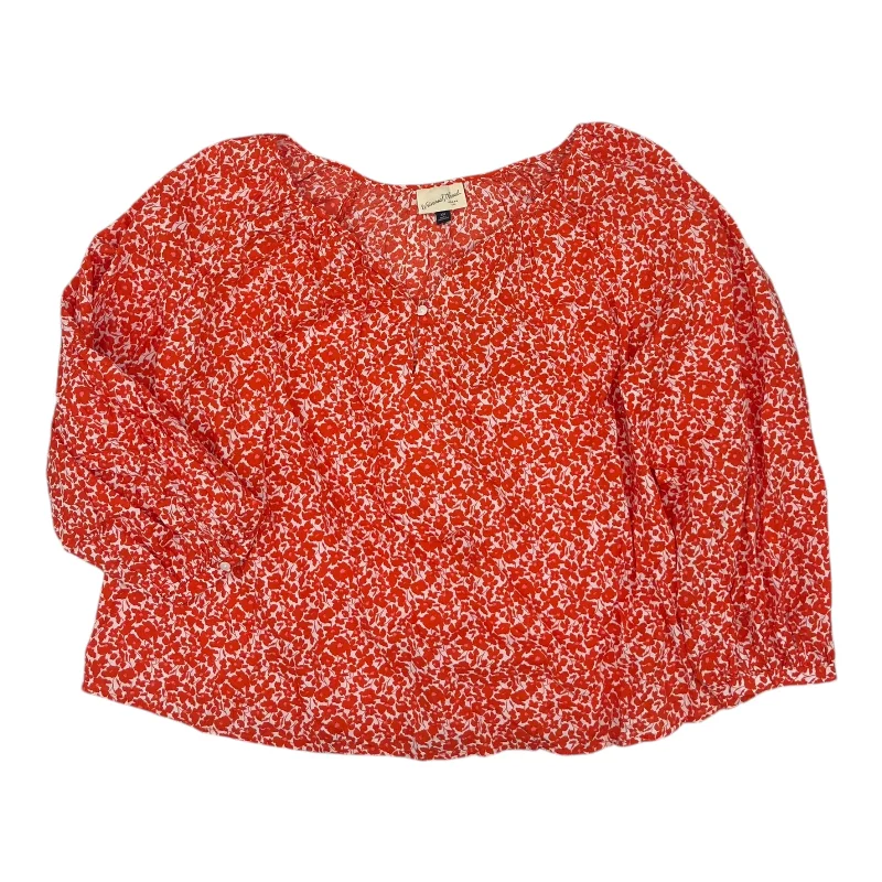 Deal of the Day Top Ls By Universal Thread In Orange, Size:Xxl