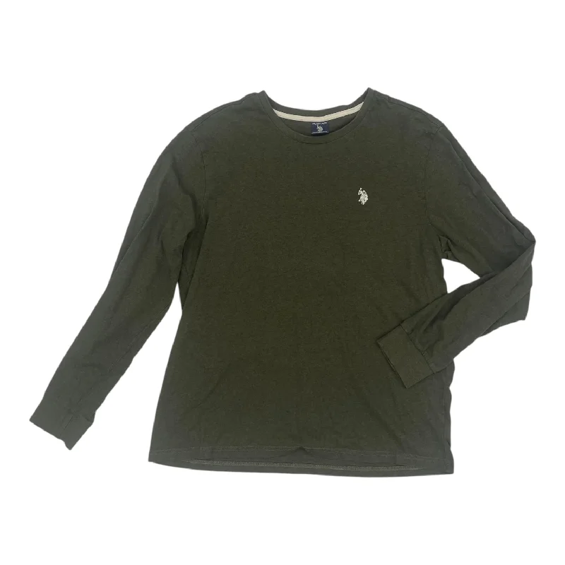 Amazing Deals Top Ls By Us Polo Assoc In Green, Size:L