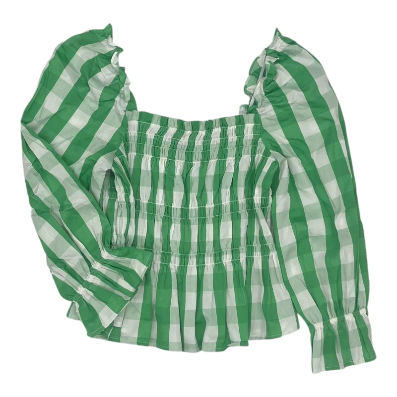 Steals and Deals Top Ls By Who What Wear In Green & White, Size:S