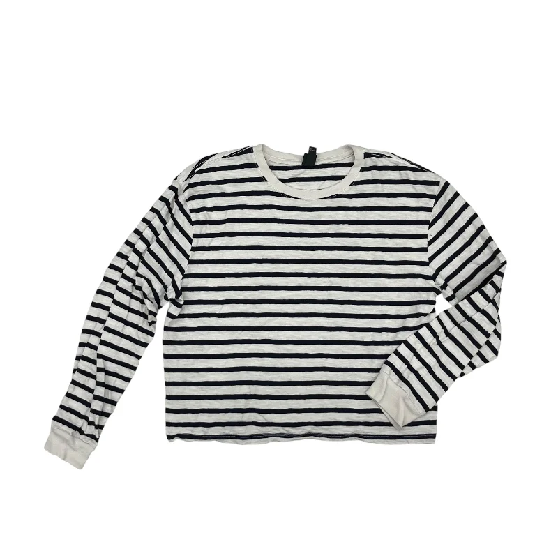 Super Sale Top Ls By Wild Fable In Blue & White, Size:L