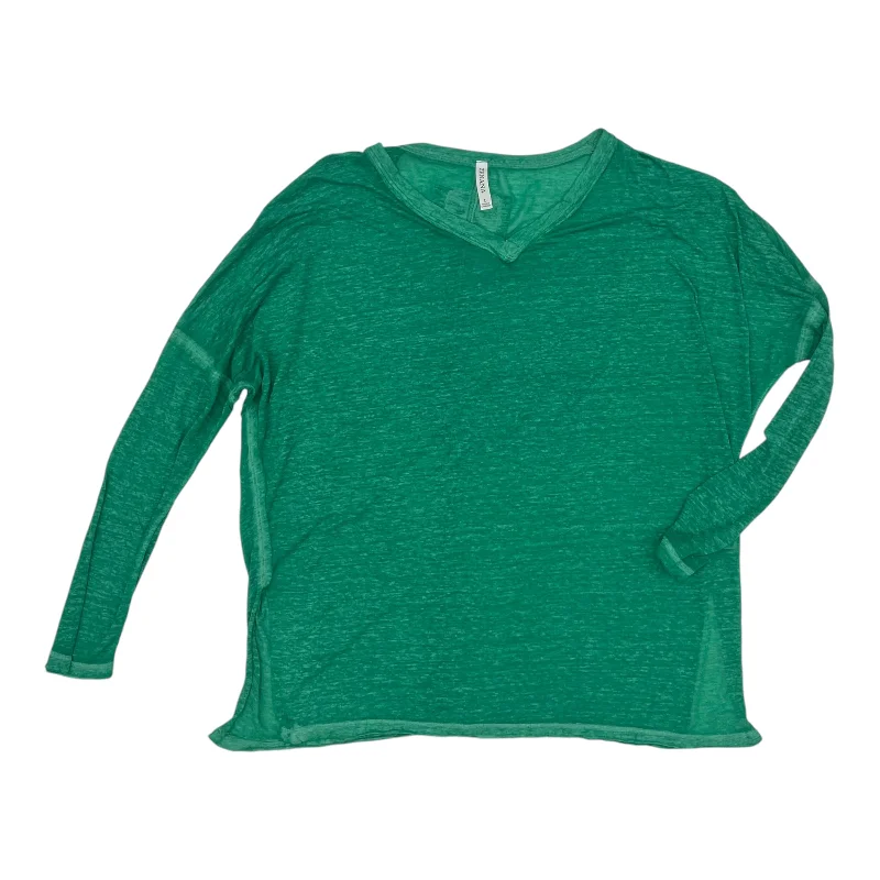 Price Smash Top Ls By Zenana Outfitters In Green, Size:L