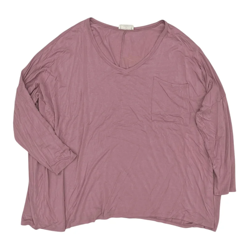 Reduced Prices Top Ls By Zenana Outfitters In Pink, Size:1X