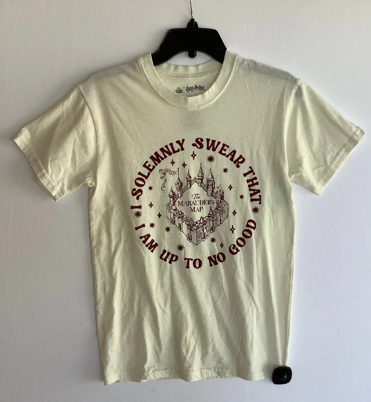 Bargain Bin Top Short Sleeve Basic By Cme In White, Size: S