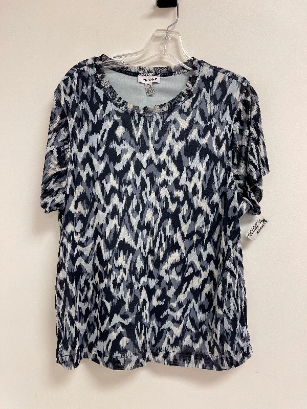 Big Discounts Top Short Sleeve By Calvin Klein In Navy, Size: Xl
