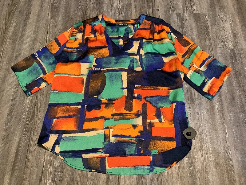 Super Deal Top Short Sleeve By Cha Cha Vente In Multi-colored, Size: L
