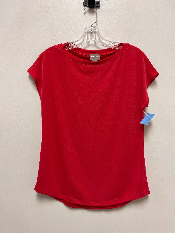 Discount Extravaganza Top Short Sleeve By Chicos In Red, Size: S