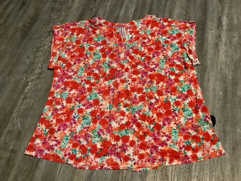 Savings Alert Top Short Sleeve By Cmc In Red, Size: 2x