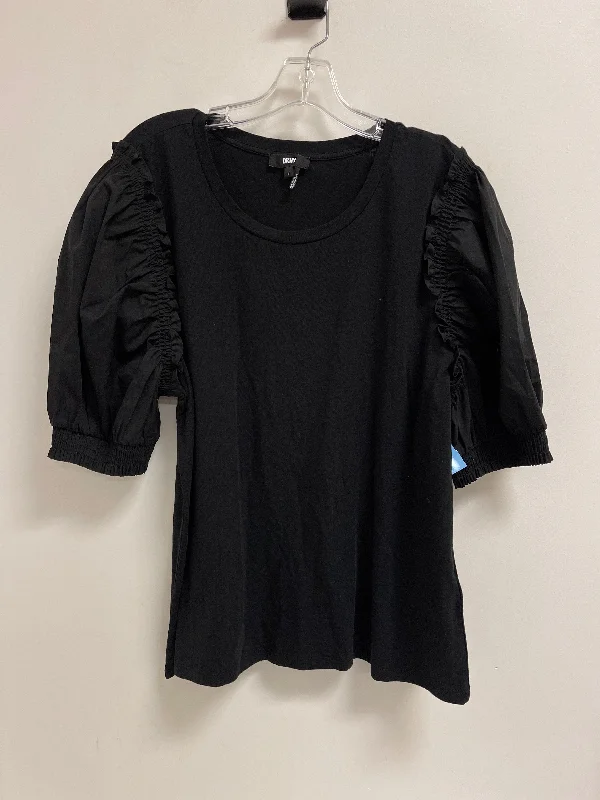 Customer Appreciation Sale Top Short Sleeve By Dkny In Black, Size: Xl