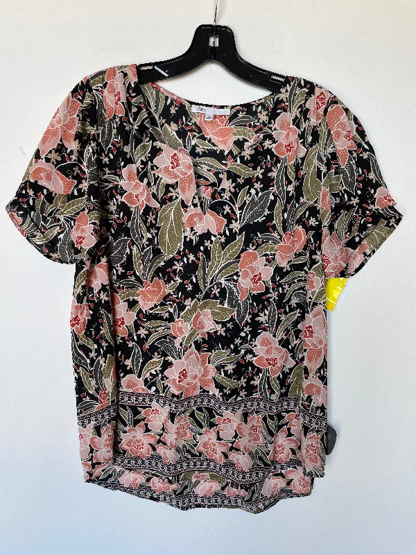 Buy Now Top Short Sleeve By Dr2 In Floral Print, Size: M
