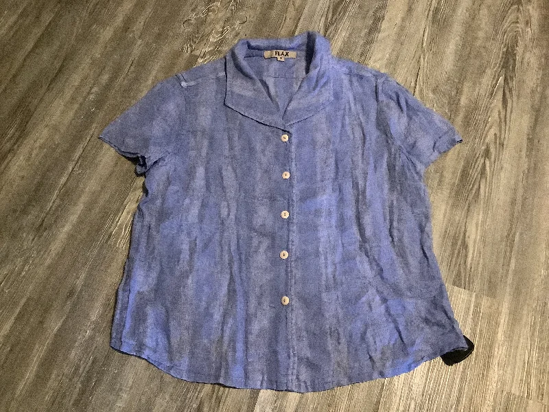 Today’s Special Top Short Sleeve By Flax In Blue, Size: M