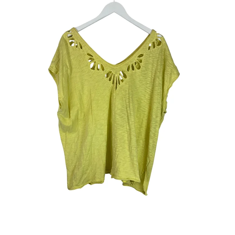 Deal Mania Top Short Sleeve By Free People In Yellow