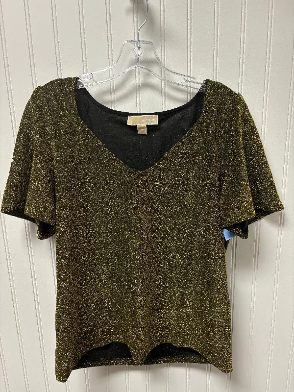 Deal Frenzy Top Short Sleeve By Michael By Michael Kors In Gold, Size: M