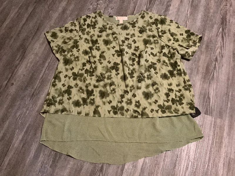 Mega Sale Top Short Sleeve By Michael Kors In Green, Size: 1x