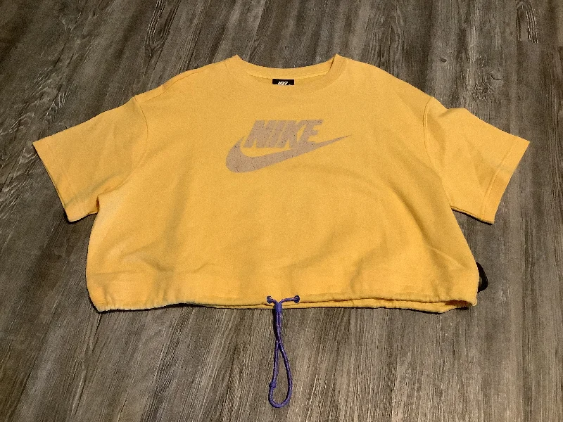 Incredible Offers Top Short Sleeve By Nike Apparel In Yellow, Size: Xl