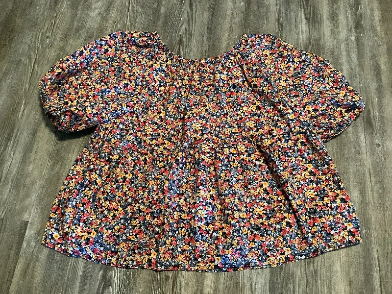 YEAR-End Clearance Top Short Sleeve By Old Navy In Floral Print, Size: Xl